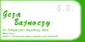 geza bajnoczy business card